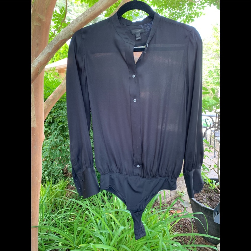 J.crew silk button-down bodysuit